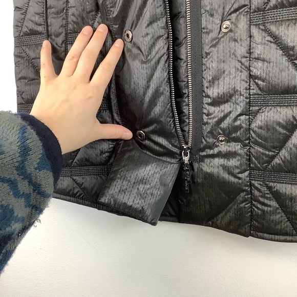 NWT BYLYSE Quilted Long Vest in Black - Picture 4 of 7